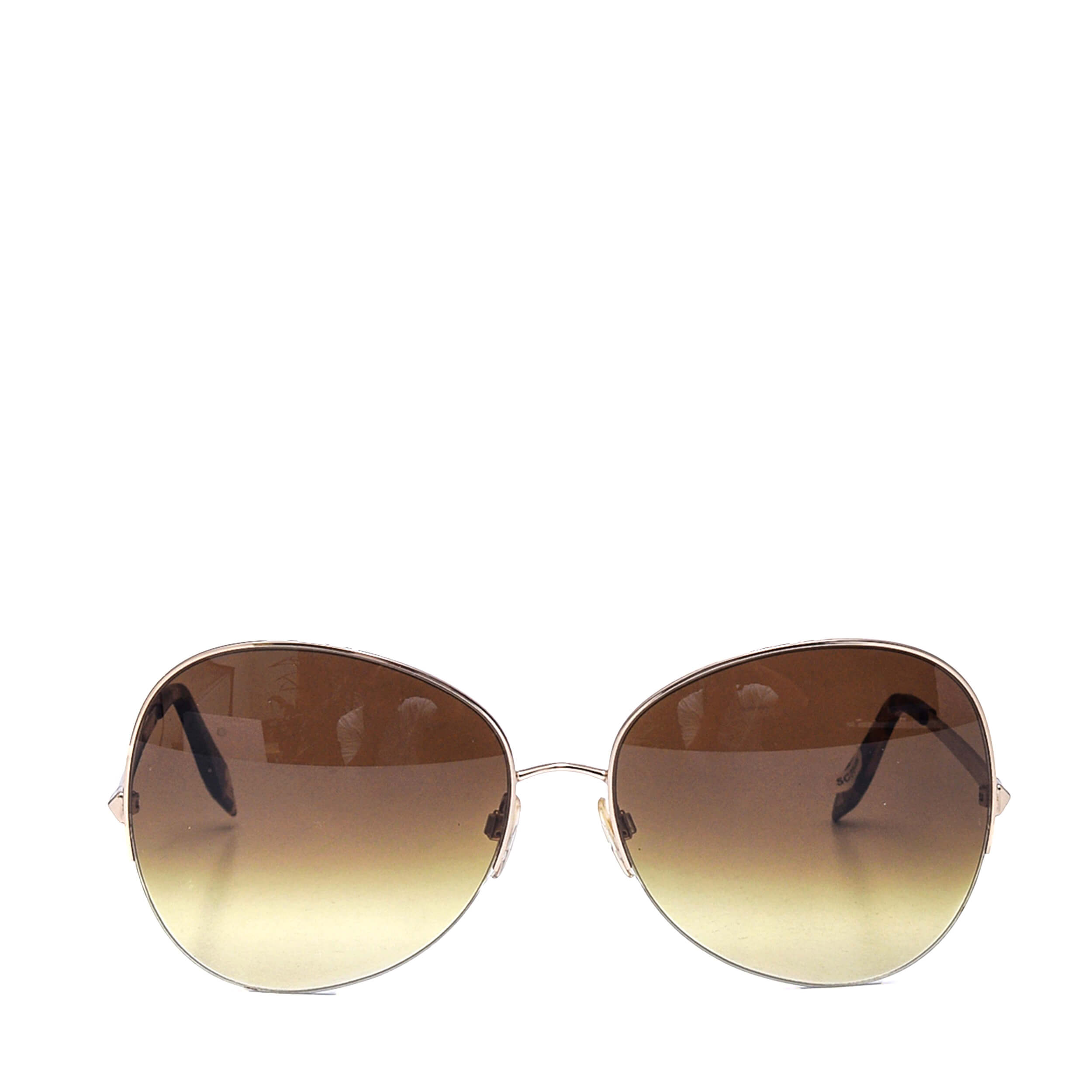 Victoria Beckham - Green Pilot Oversized Sunglasses / 0238